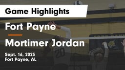 Fort Payne  vs Mortimer Jordan Game Highlights - Sept. 16, 2023