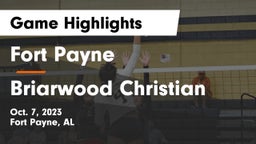 Fort Payne  vs Briarwood Christian  Game Highlights - Oct. 7, 2023