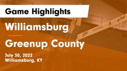 Williamsburg   vs Greenup County Game Highlights - July 30, 2022