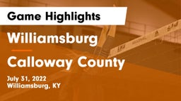 Williamsburg   vs Calloway County Game Highlights - July 31, 2022