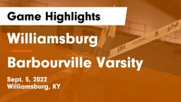 Williamsburg   vs Barbourville Varsity Game Highlights - Sept. 5, 2022