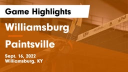 Williamsburg   vs Paintsville  Game Highlights - Sept. 16, 2022