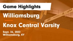 Williamsburg   vs Knox Central Varsity Game Highlights - Sept. 26, 2022