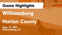 Williamsburg   vs Harlan County  Game Highlights - Sept. 27, 2022