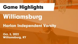 Williamsburg   vs Harlan Independent Varsity Game Highlights - Oct. 3, 2022