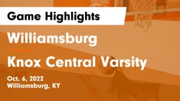 Williamsburg   vs Knox Central Varsity Game Highlights - Oct. 6, 2022