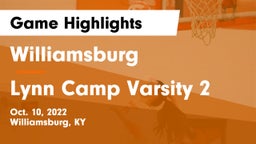 Williamsburg   vs Lynn Camp Varsity 2 Game Highlights - Oct. 10, 2022