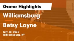 Williamsburg   vs Betsy Layne Game Highlights - July 30, 2023