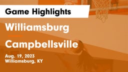 Williamsburg   vs Campbellsville  Game Highlights - Aug. 19, 2023