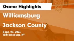 Williamsburg   vs Jackson County  Game Highlights - Sept. 25, 2023