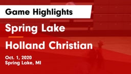 Spring Lake  vs Holland Christian Game Highlights - Oct. 1, 2020