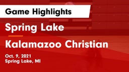 Spring Lake  vs Kalamazoo Christian  Game Highlights - Oct. 9, 2021