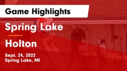 Spring Lake  vs Holton  Game Highlights - Sept. 24, 2022