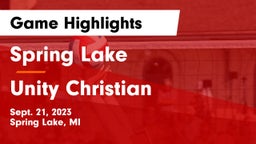 Spring Lake  vs Unity Christian  Game Highlights - Sept. 21, 2023