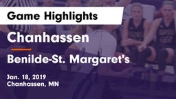 Chanhassen  vs Benilde-St. Margaret's  Game Highlights - Jan. 18, 2019