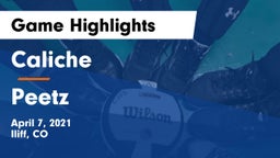 Caliche  vs Peetz  Game Highlights - April 7, 2021