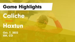 Caliche  vs Haxtun  Game Highlights - Oct. 7, 2022