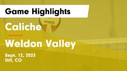 Caliche  vs Weldon Valley Game Highlights - Sept. 12, 2023