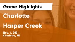 Charlotte  vs Harper Creek  Game Highlights - Nov. 1, 2021