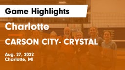 Charlotte  vs CARSON CITY- CRYSTAL  Game Highlights - Aug. 27, 2022