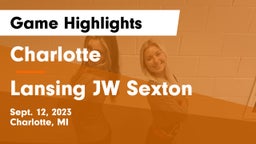 Charlotte  vs Lansing JW Sexton Game Highlights - Sept. 12, 2023