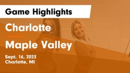 Charlotte  vs Maple Valley Game Highlights - Sept. 16, 2023