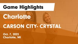 Charlotte  vs CARSON CITY- CRYSTAL  Game Highlights - Oct. 7, 2023