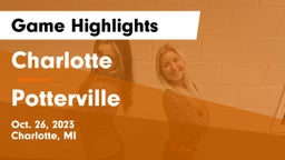 Charlotte  vs Potterville  Game Highlights - Oct. 26, 2023