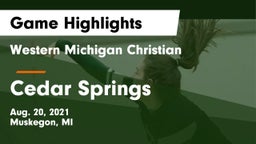 Western Michigan Christian  vs Cedar Springs  Game Highlights - Aug. 20, 2021