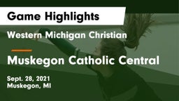 Western Michigan Christian  vs Muskegon Catholic Central Game Highlights - Sept. 28, 2021
