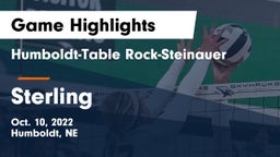 Humboldt-Table Rock-Steinauer  vs Sterling  Game Highlights - Oct. 10, 2022