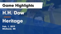 H.H. Dow  vs Heritage  Game Highlights - Feb. 1, 2019
