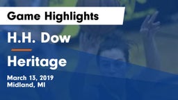 H.H. Dow  vs Heritage  Game Highlights - March 13, 2019