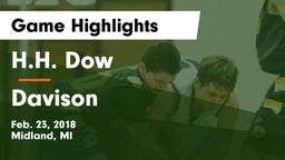 H.H. Dow  vs Davison  Game Highlights - Feb. 23, 2018