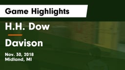 H.H. Dow  vs Davison Game Highlights - Nov. 30, 2018