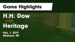 H.H. Dow  vs Heritage  Game Highlights - Feb. 1, 2019