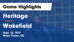 Heritage  vs Wakefield  Game Highlights - Sept. 26, 2019