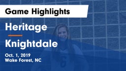 Heritage  vs Knightdale Game Highlights - Oct. 1, 2019