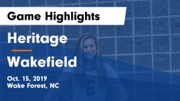 Heritage  vs Wakefield Game Highlights - Oct. 15, 2019