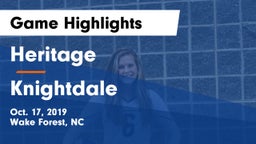 Heritage  vs Knightdale Game Highlights - Oct. 17, 2019