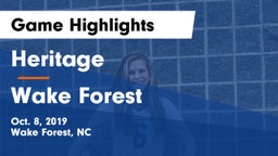Heritage  vs Wake Forest  Game Highlights - Oct. 8, 2019
