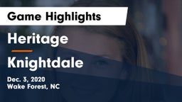 Heritage  vs Knightdale Game Highlights - Dec. 3, 2020