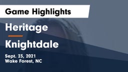 Heritage  vs Knightdale Game Highlights - Sept. 23, 2021