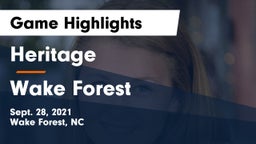 Heritage  vs Wake Forest  Game Highlights - Sept. 28, 2021