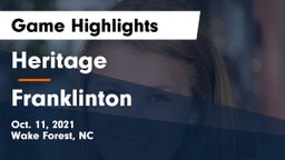 Heritage  vs Franklinton Game Highlights - Oct. 11, 2021