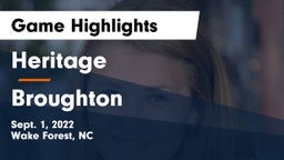 Heritage  vs Broughton Game Highlights - Sept. 1, 2022