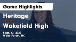 Heritage  vs Wakefield High Game Highlights - Sept. 12, 2022