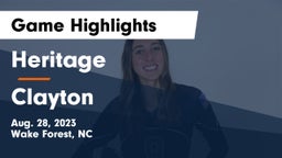 Heritage  vs Clayton  Game Highlights - Aug. 28, 2023