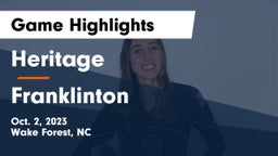 Heritage  vs Franklinton Game Highlights - Oct. 2, 2023