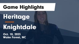 Heritage  vs Knightdale Game Highlights - Oct. 10, 2023